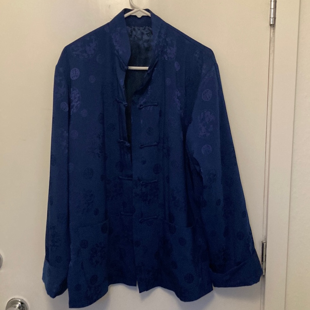 Navy blue Chinese jacket